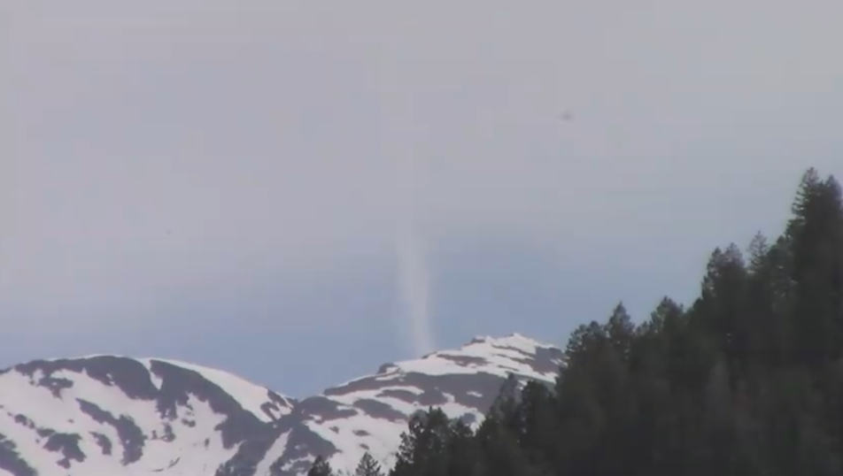 Landspout Tornado near the summit of Purple Mountain (Credit: Colorado Storm Chasers)